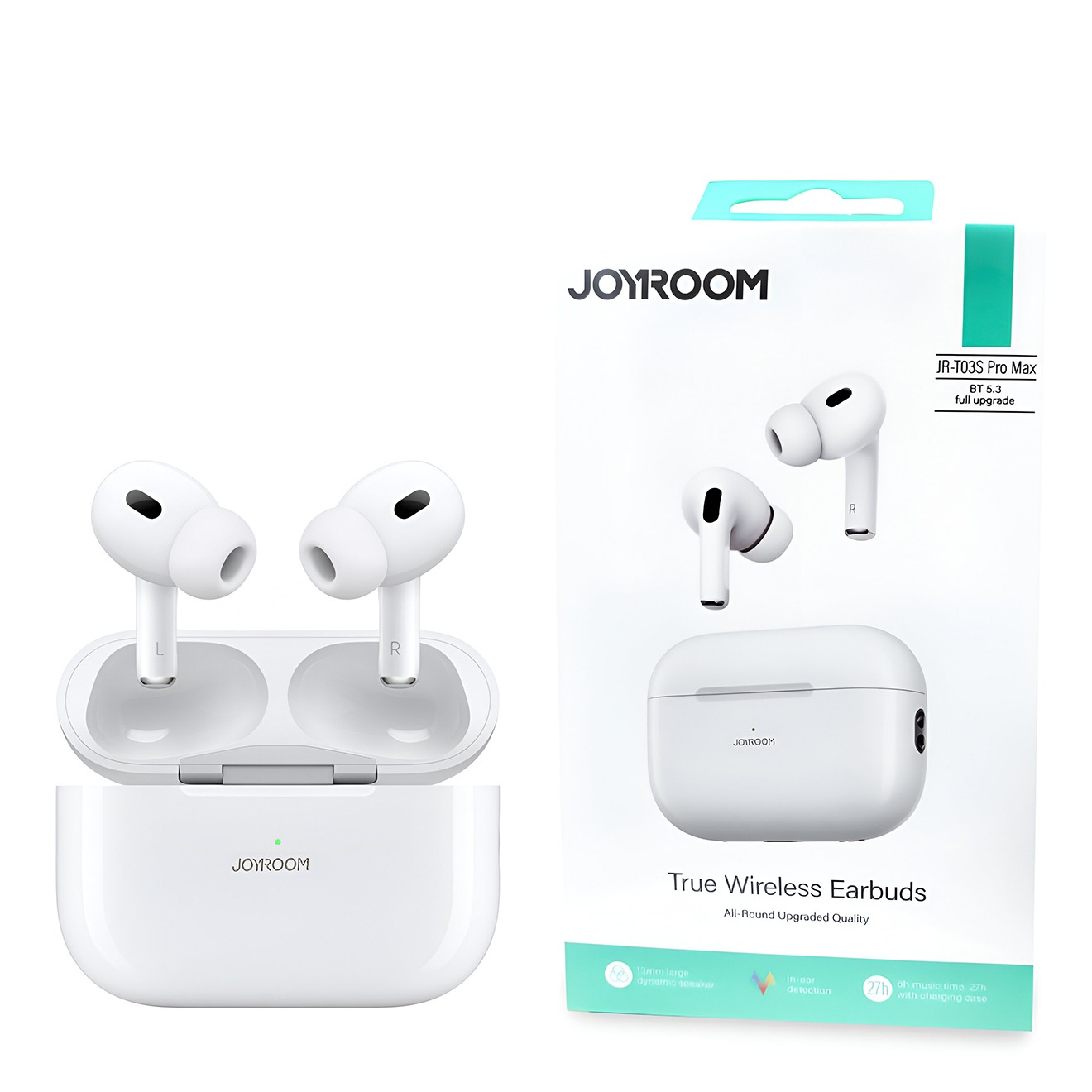 Joyroom Jr-T03s Pro Max True With Pop Up Windows Wireless Earbuds Original White