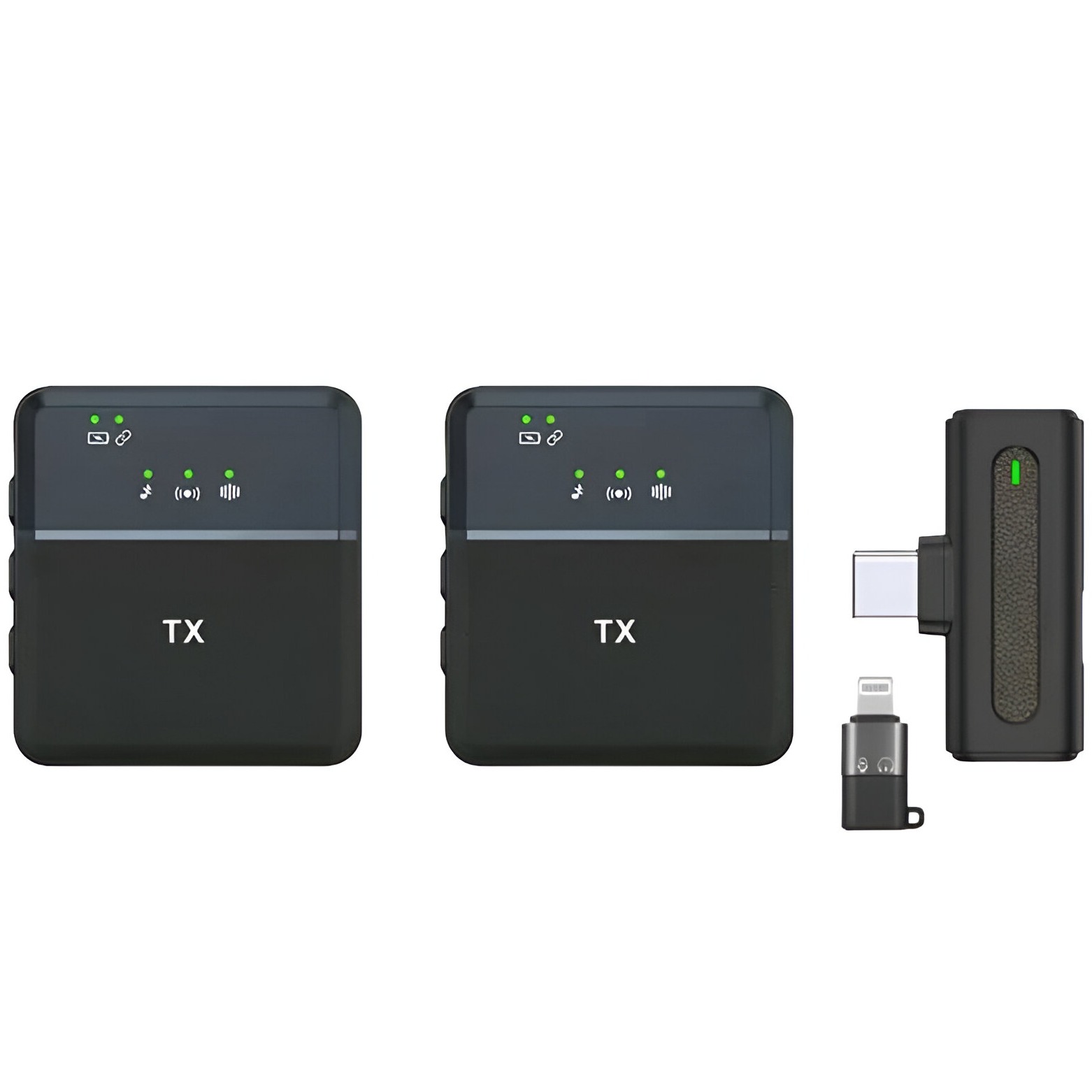 SX8 Type-C/iPhone Dual Professional LAVALIER Wireless Microphone for Interview, Vlog, Live with Noise Reduction