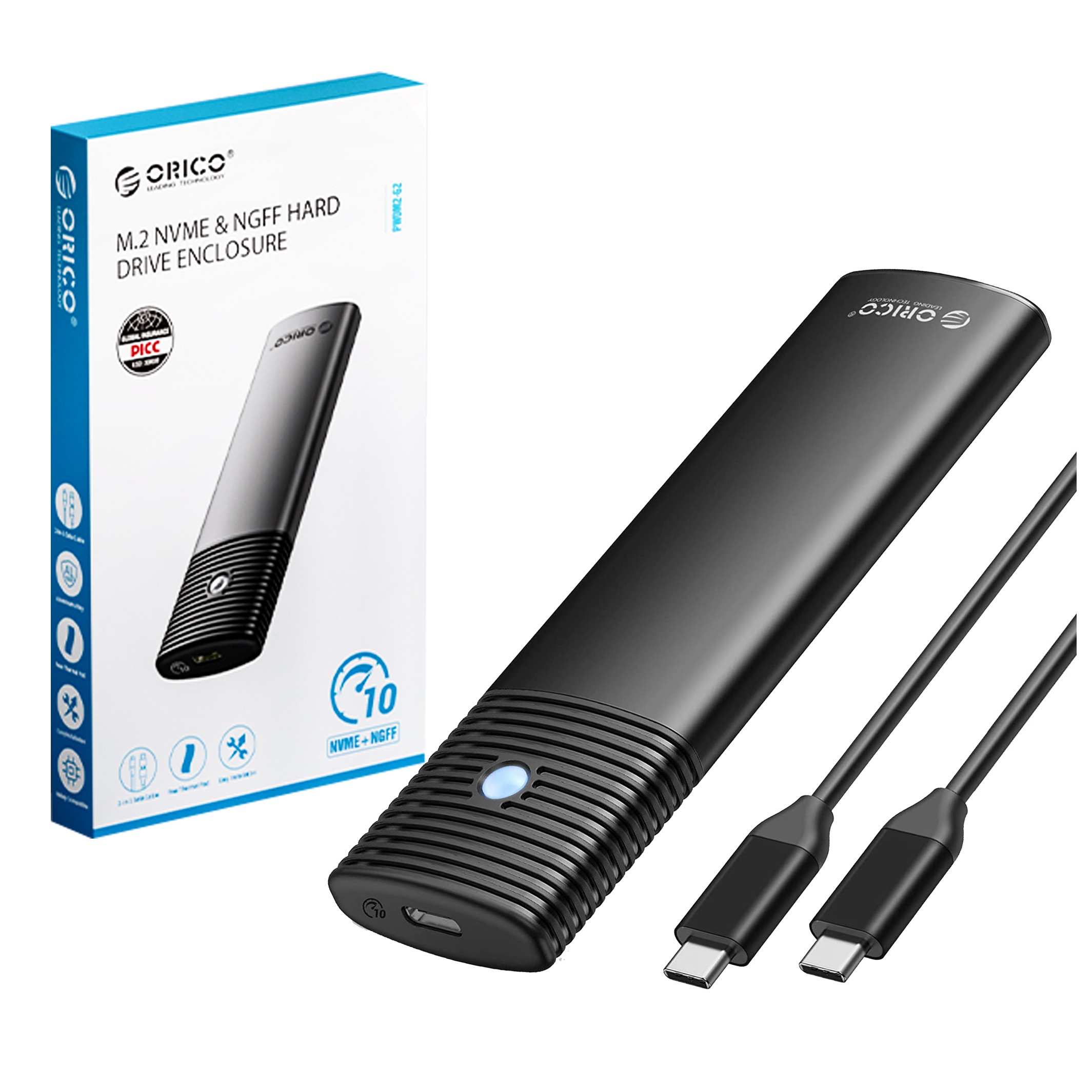 ORICO PWM2-G2 SSD M.2 NVMe Hard Drive Enclosure