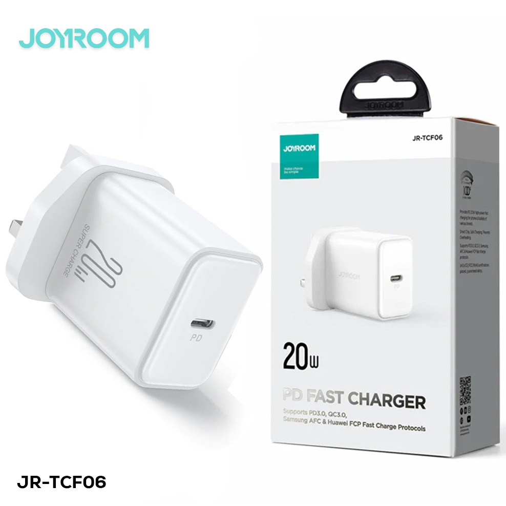 JOYROOM TCF06 Flash Series PD 20W Single-Port Charger White (UK)