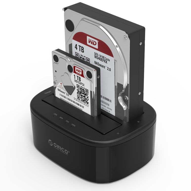 ORICO 6228US3-C 2.5/3.5 Inch USB 3.0 1 to 1 Clone Dual-Bay HDD and SSD Hard Drive Dock