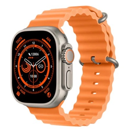 S8 Ultra Max Smartwatch Series 8 AI Voice 2.08 Inch Bluetooth Call Wireless Charging Compatible with Hryfine App Orange